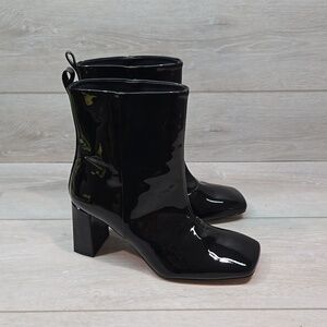 Good American Womens "Like New"Ankle Square Toe Heels Boots shoes sz 7